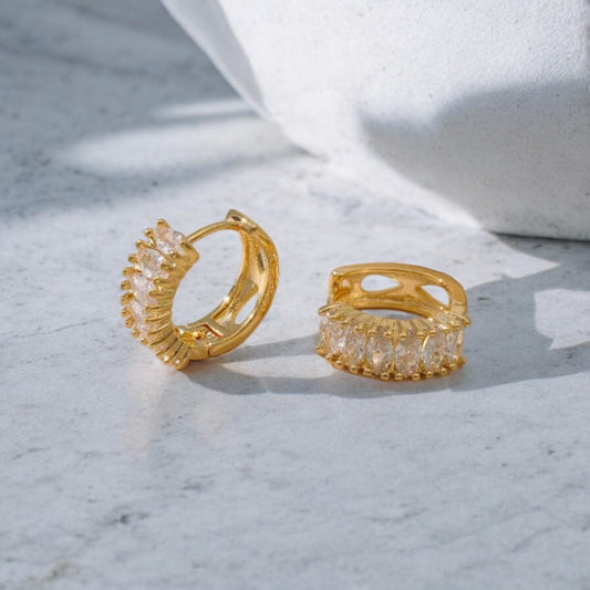 ARC STUD HOOP - GOLD