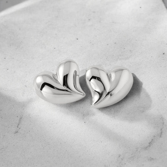 Stainless Steel Heart-Shaped - SILVER