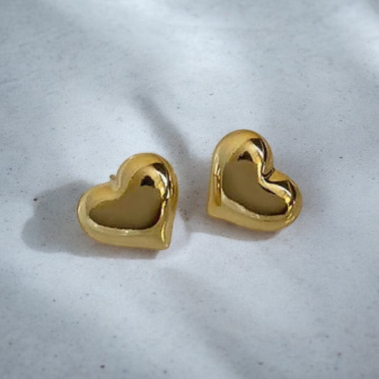 HEART EARRING - GOLD