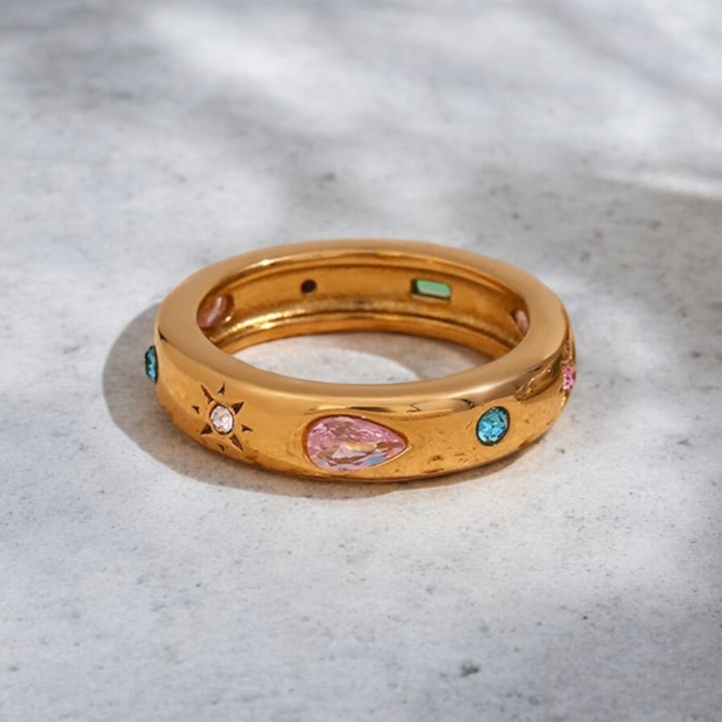 STONE RING - GOLD