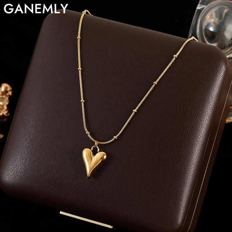 HEART PENDENT NECKLACE - GOLD (Copy)