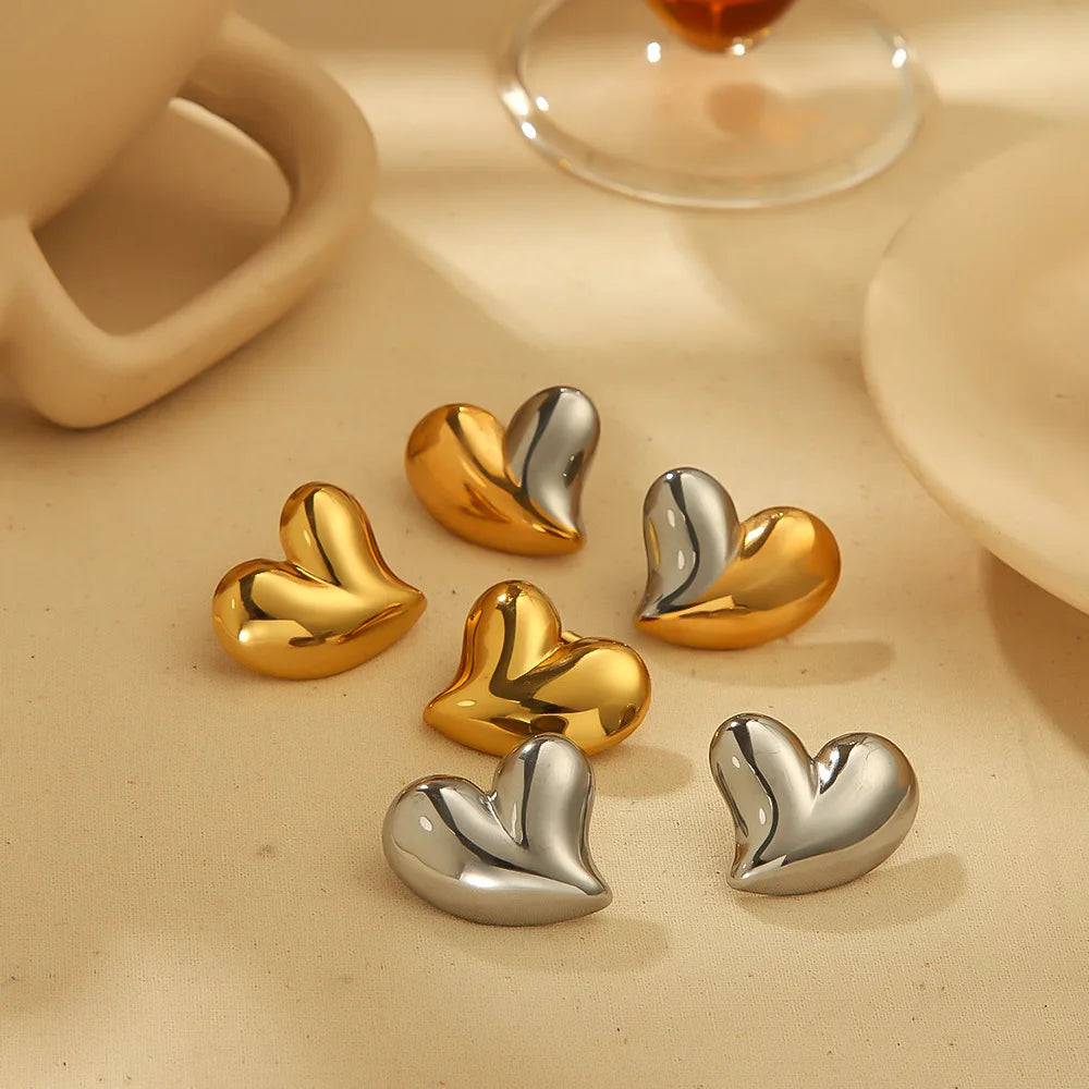 Stainless Steel Heart-Shaped - SILVER